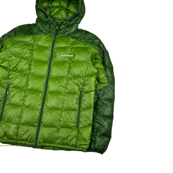 Montbell Green Lightweight Down Filled Ripstop Puffer Jacket - Medium
