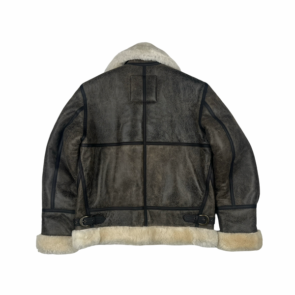 Schott Suede Sherling Lined Thick Jacket - Large