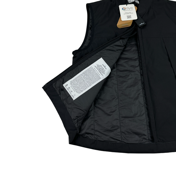 Stone Island 2024 Black Soft Shell R Nylon Primaloft Gilet Jacket