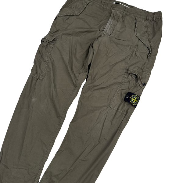 Stone Island Khaki RE T Cargo Trousers - 32"