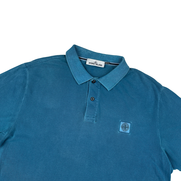 Stone Island Blue Short Sleeve Polo - 3XL