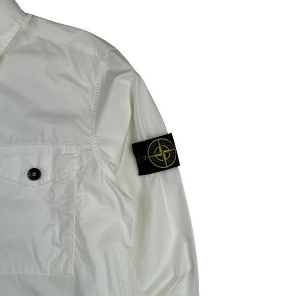 Stone Island 2017 White Cotton Buttoned Shirt - Large