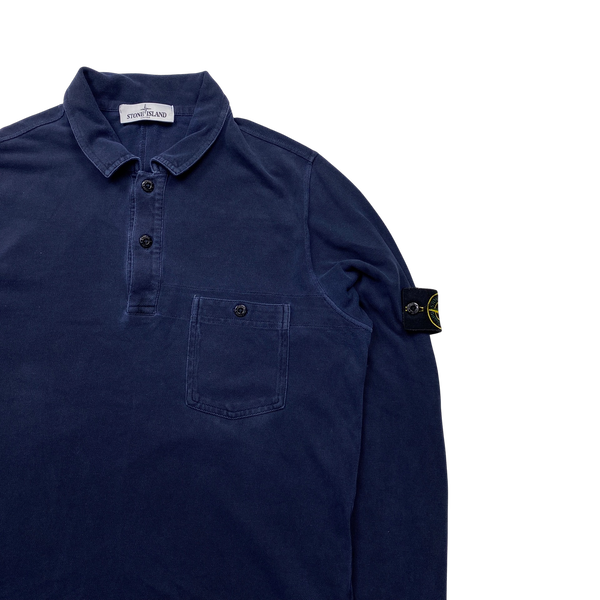Stone Island 2013 Navy Longsleeved Polo Shirt - XL