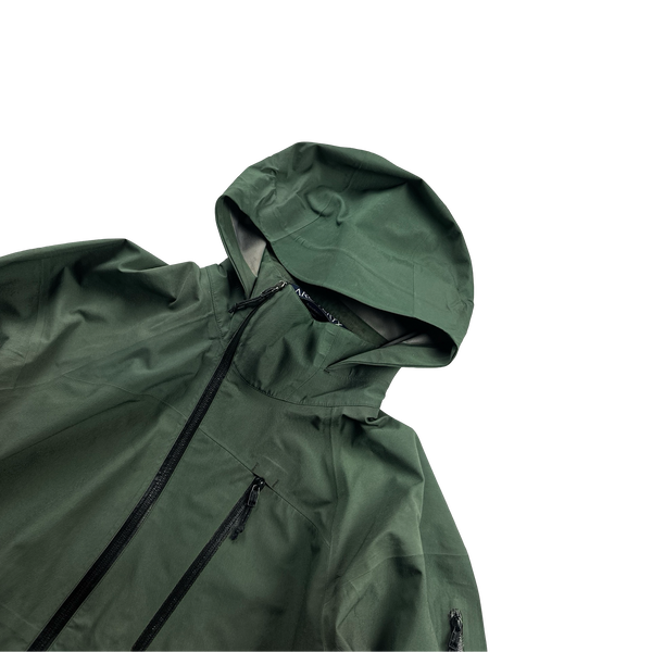 Arcteryx Green Goretex Asymmetric Windbreaker Jacket - Large