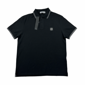 Stone Island 2023 Black Short Sleeved Polo Shirt - Large