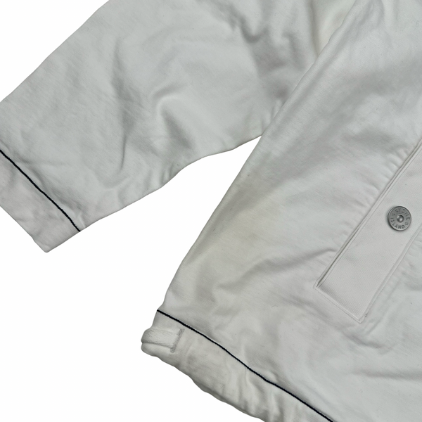 Stone Island Marina 2024 White Overdyed Hoodie - Medium