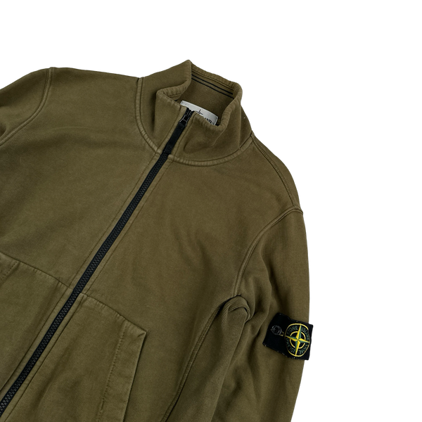 Stone Island 2016 Khaki Zipped High Neck Jumper - Medium