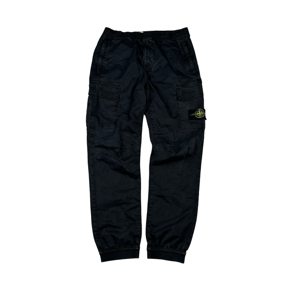 Stone Island 2021 Black RE T Cargo Trousers - 34”