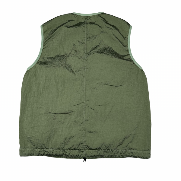 Stone Island 2023 Green Nylon Metal Econyl Regenerated Nylon Gilet - XL