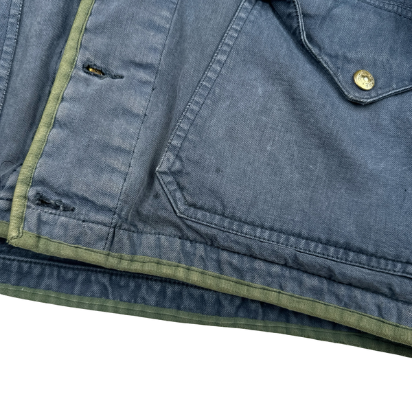 Stone Island 1987 Spellout Denim Carpenter Vintage Jacket - Large