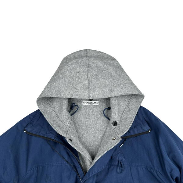 Stone Island 2005 Blue Raso Gommato Dutch Rope Liner Jacket - XL