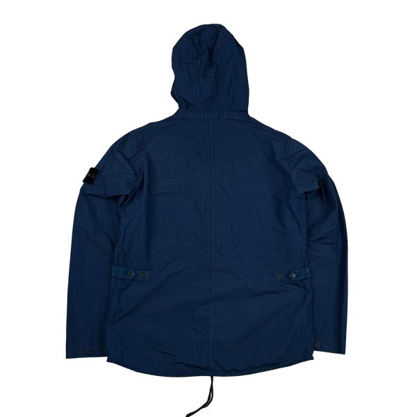 Stone Island 2010 Blue Resin Treated Nylon Jacket - Large