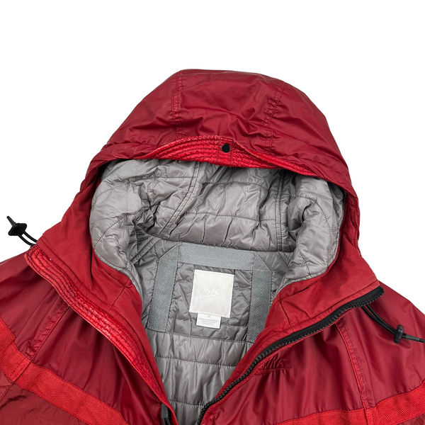 Stone Island x Nike Red Mussola Gommata Nylon Metal Jacket - Medium