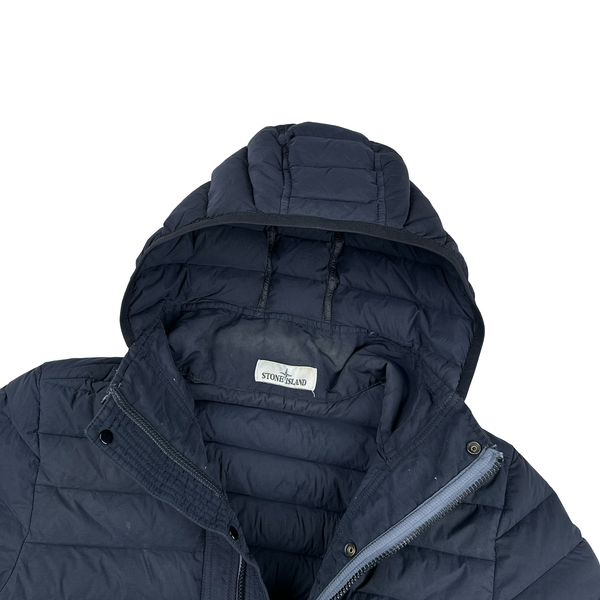 Stone Island 2019 Navy Loom Woven Down Puffer Jacket - Small