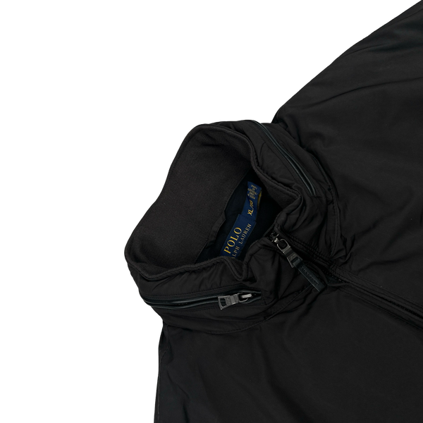 Ralph Lauren Black Cotton Lined Padded High Neck Jacket - XL