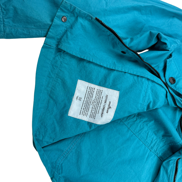 Stone Island 2020 Blue Cotton Cordura Centre Badge Field Jacket - Medium