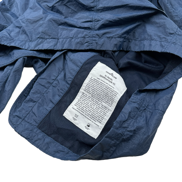 Stone Island 2019 Blue SI PA/PL Seersucker-TC Blazer Trousers Suit - Medium