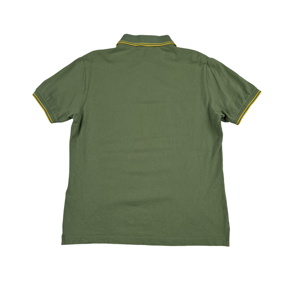 Stone Island 2018 Green Yellow Piping Polo Shirt - Large