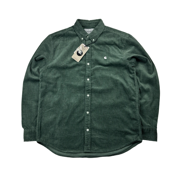 Carhartt WIP Green Corduroy Buttoned Overshirt - Medium
