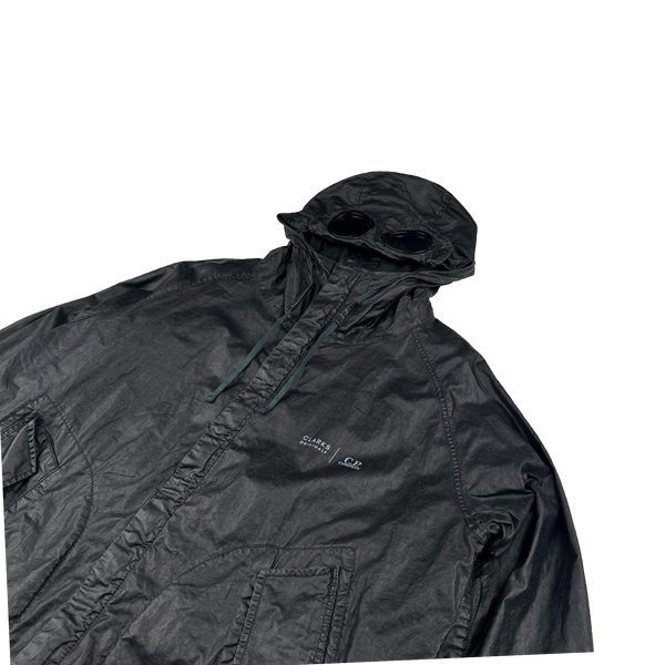 CP Company x Clarks Originals Black Lino Wax Goggle Jacket - XL