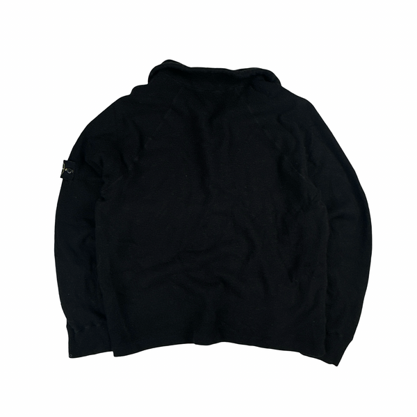 Stone Island 2004 Black Cotton Vintage Pullover Jumper - XL