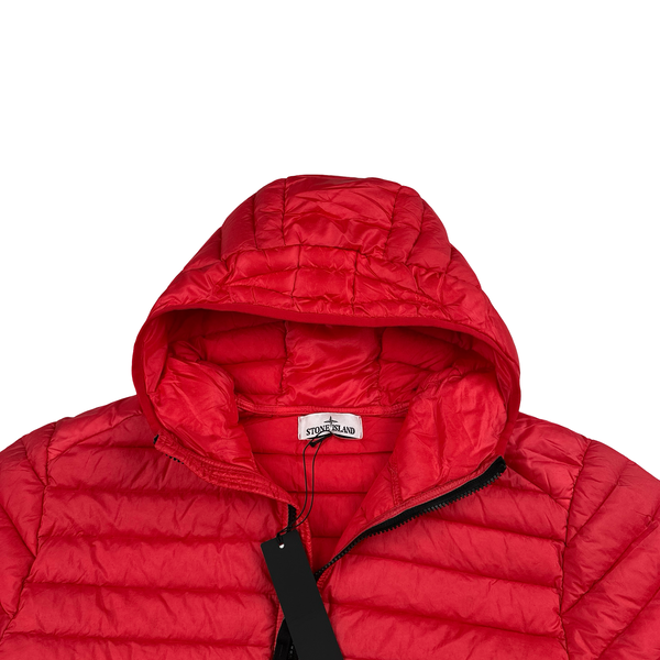Stone Island 2022 Red Loom Woven R Nylon Down TC Puffer - Medium
