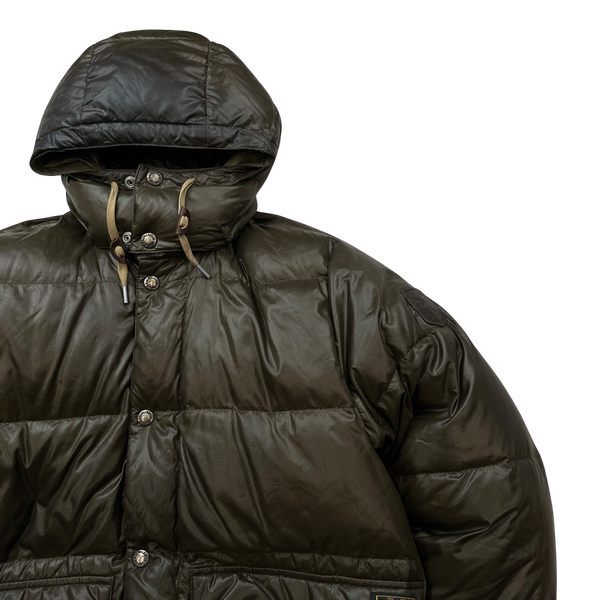 Ralph Lauren Brown Down Filled Hooded Puffer Jacket - Small
