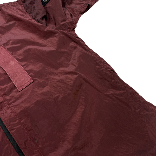 Stone Island 2017 Maroon Nylon Metal Shimmer Overshirt - Large