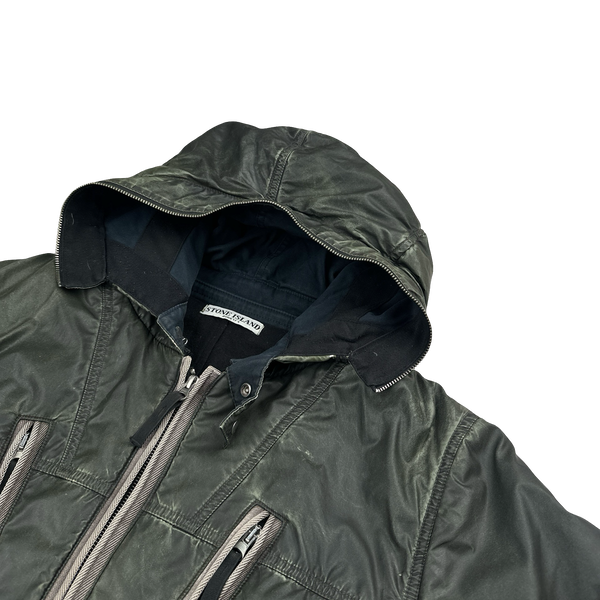 Stone Island 2010 Green Liquid Reflective Jacket - Medium