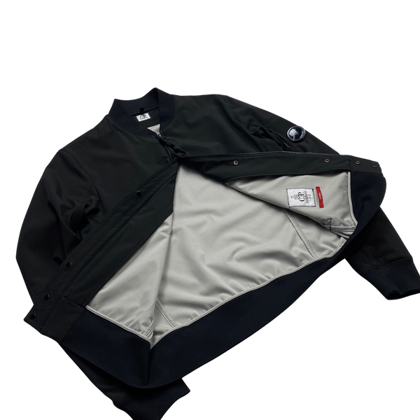 CP Company Dark Green Soft Shell Bomber Jacket - Large