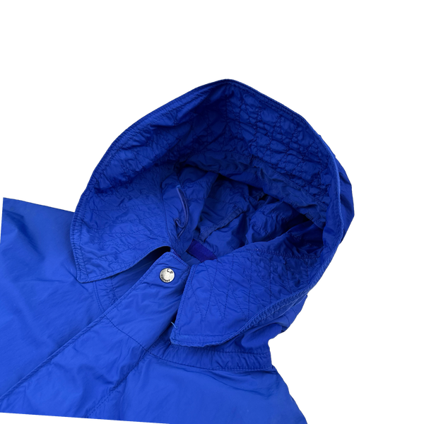 CP Company Blue Fishtail Nylon Parka Jacket - Large