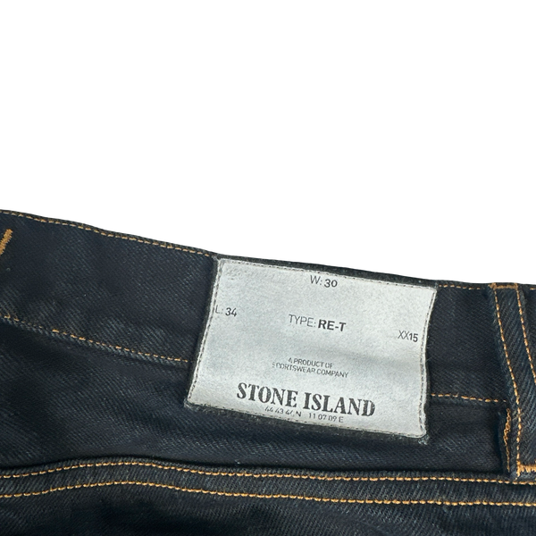 Stone Island 2015 RE-T Dark Blue Contrast Stitch Denim Jeans - 30"