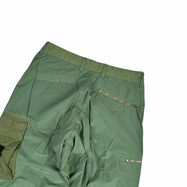 Stone Island 2023 Loose Fit Cargos Green Twill TC Trousers - Small & Medium