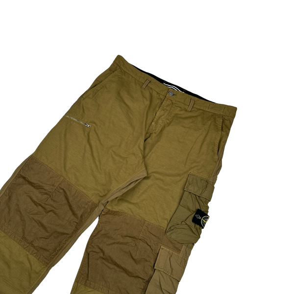 Stone Island 2023 Loose Fit Cargos Brown Twill TC Trousers - 40"