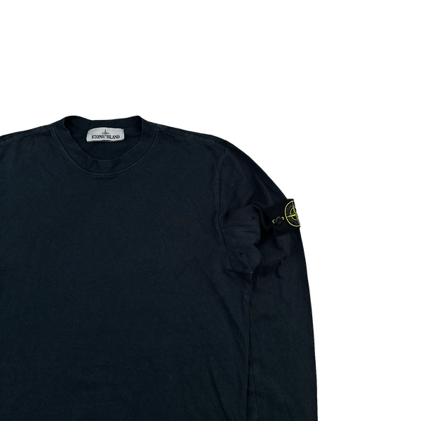 Stone Island 2016 Black Longsleeve Cotton Top - Small