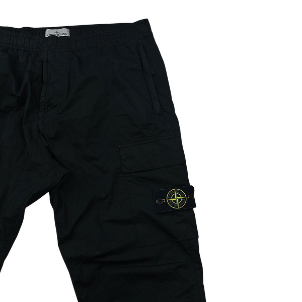 Stone Island New Season 2024 Black RE Fit Cargos - 36"