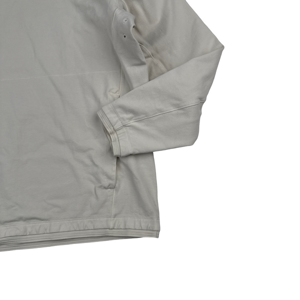 Stone Island 2023 Cream Stellina Compass Thick Hooded Jumper - Large