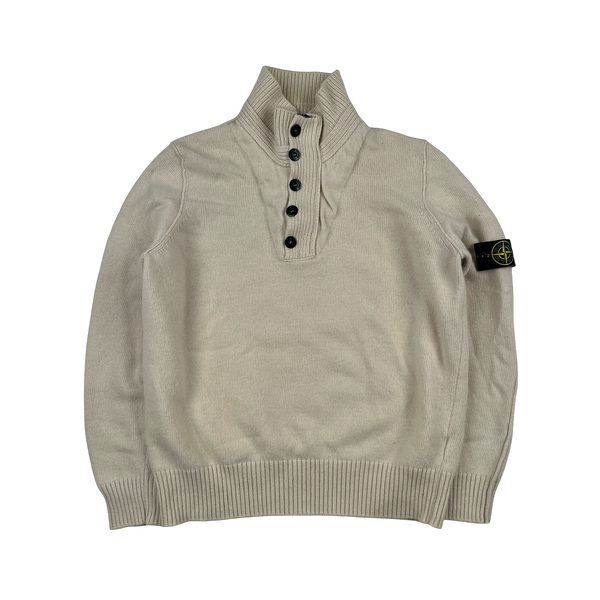 Stone Island 2007 Cream Pullover Knitted Jumper - XXL