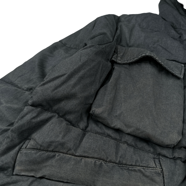 Stone Island 2018 Grey Lino Resinato Down-TC Puffer Jacket - XXL