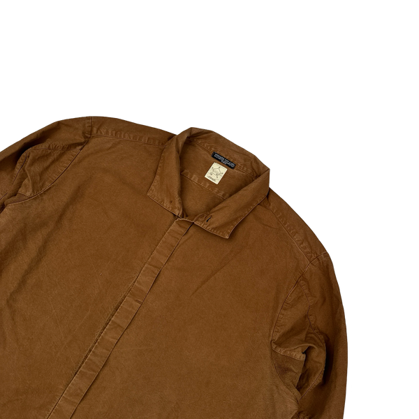 Stone Island 2012 Shadow Project Brown Cotton Buttoned Shirt - XL