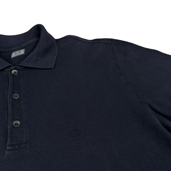 CP Company Navy Cotton Polo Shirt - XL