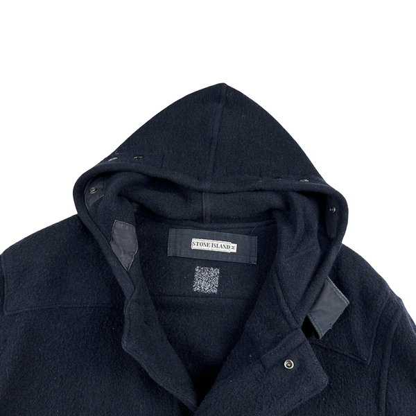Stone Island Green Edge Vintage Wool Duffle Coat - Medium