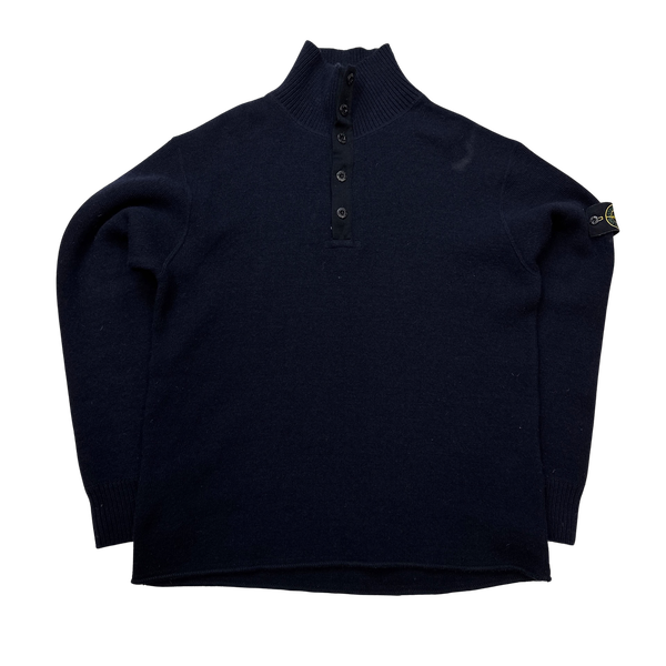 Stone Island Vintage AW2001 Navy Pullover Knit - XL