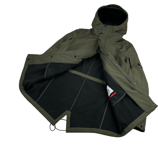 CP Company Khaki Fishtail Soft Shell Parka - Large