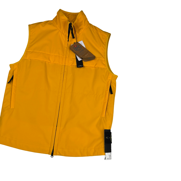 Stone Island 2022 Yellow e-Dye Soft Shell Gilet - Small - Medium