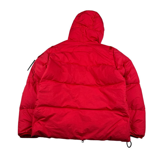 Stone Island 2022 Red Crinkle R-NY Down Puffer Jacket - Medium