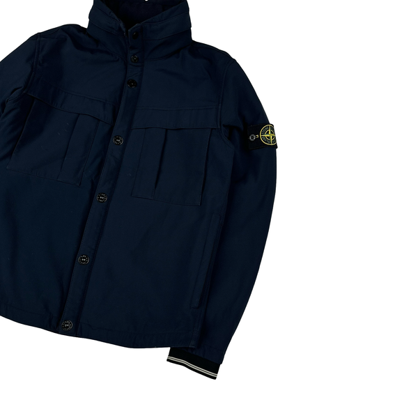 Stone Island 2014 Navy High Neck Soft Shell Jacket - Medium