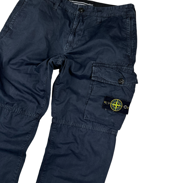 Stone Island 2020 Blue Cargo Slim Fit Cargo Trousers - 36"