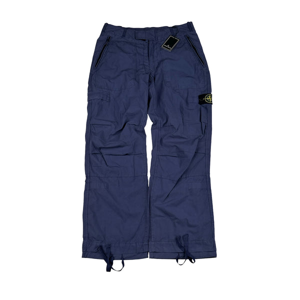 Stone Island Blue 2010 Cotton Cargo Trousers - Large