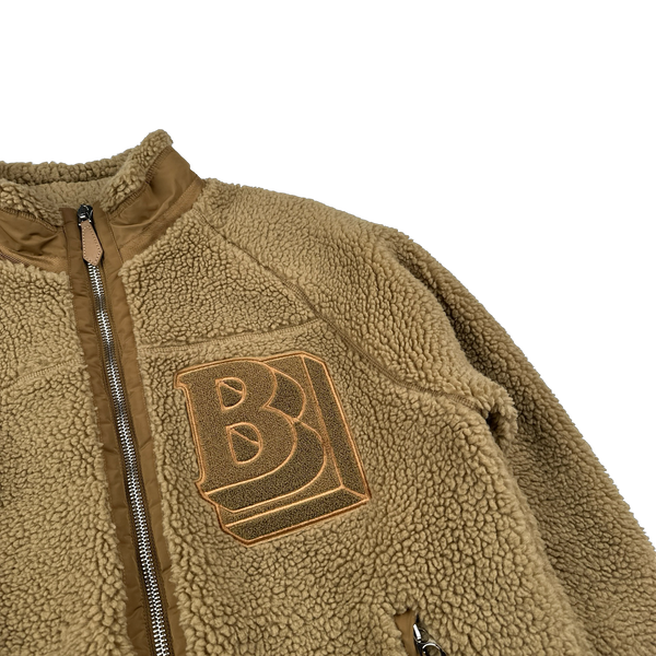 Burberry Emblem Teddy Fleece Zipped Jumper - Small